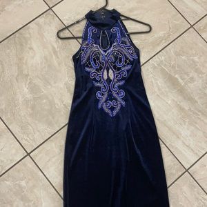 Blue long dress